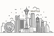 Minimal Seattle City Linear Skyline