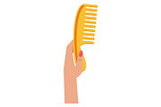 woman hand with comb