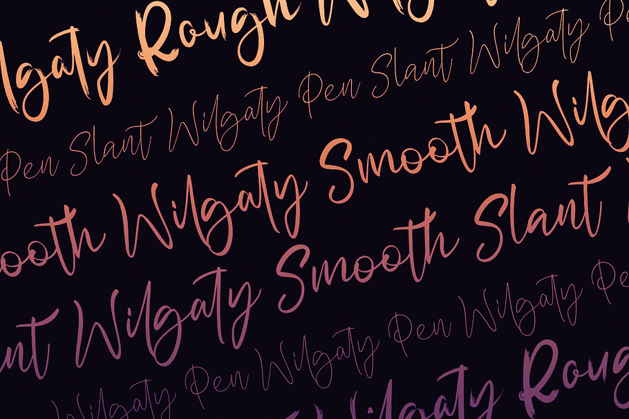 Wilgaty - 3 Stroke Edition (6 Fonts) in Script Fonts - product preview 8