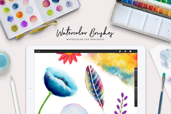 Procreate Watercolor Brush Box in Photoshop Brushes - product preview 4