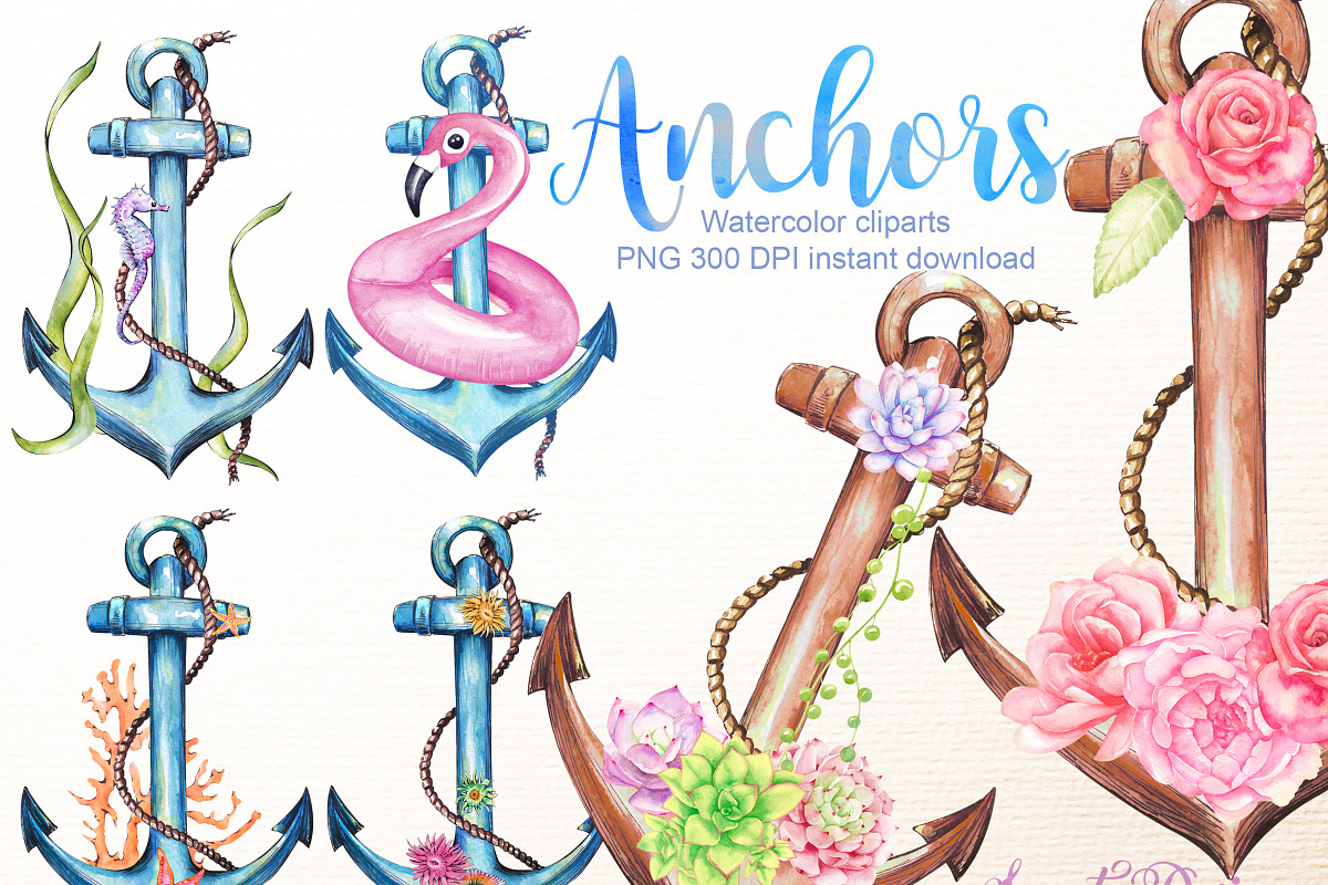 Anchors clipart in Illustrations - product preview 8