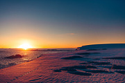 The polar sunrise sunset in the Antarctica.