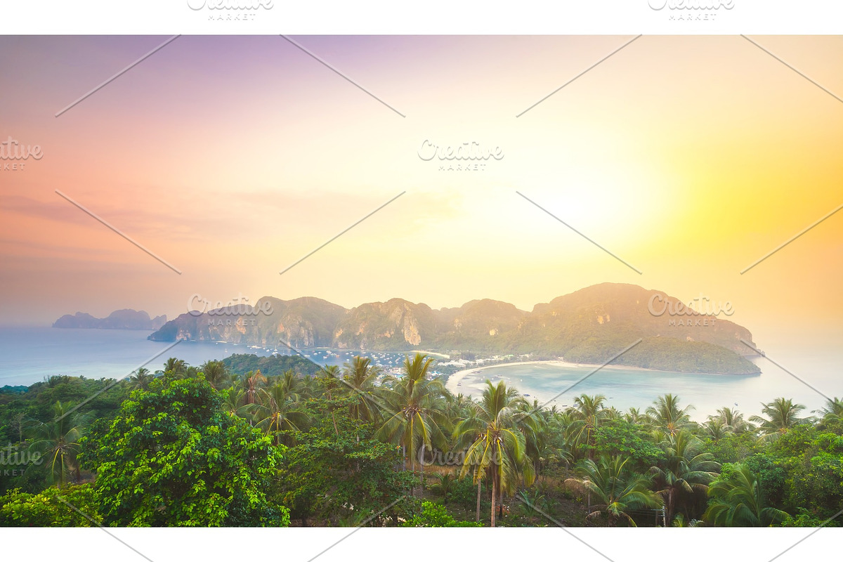 Limestone cliffs in the ocean. Phi Phi Islands. in Graphics - product preview 8