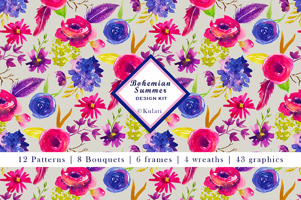 Bohemian Summer Floral Design Kit
