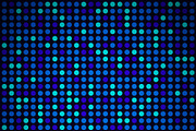 Blue circle mosaic tile seamless pattern background in technology concept. 3d dot illustration.