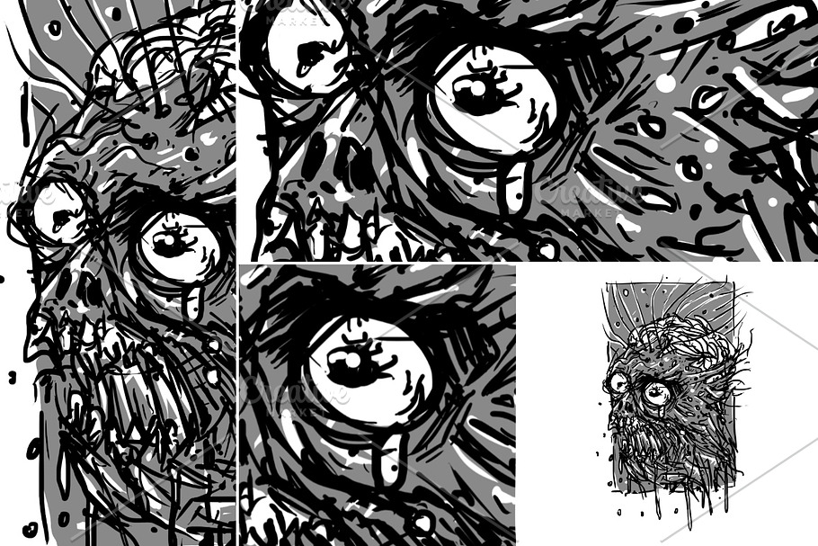 Zombie Brain in Illustrations - product preview 8