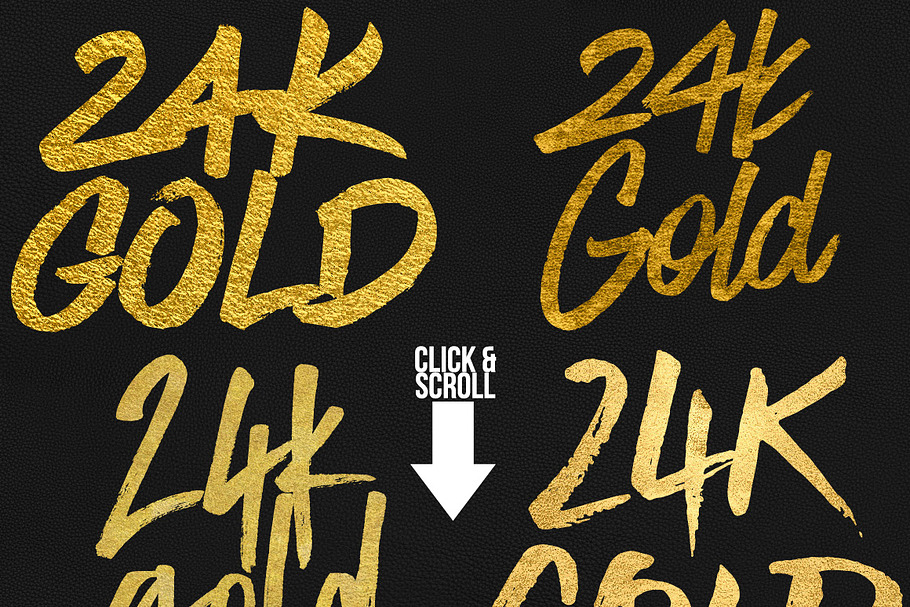 500 Gold Foil Layer Styles Photoshop