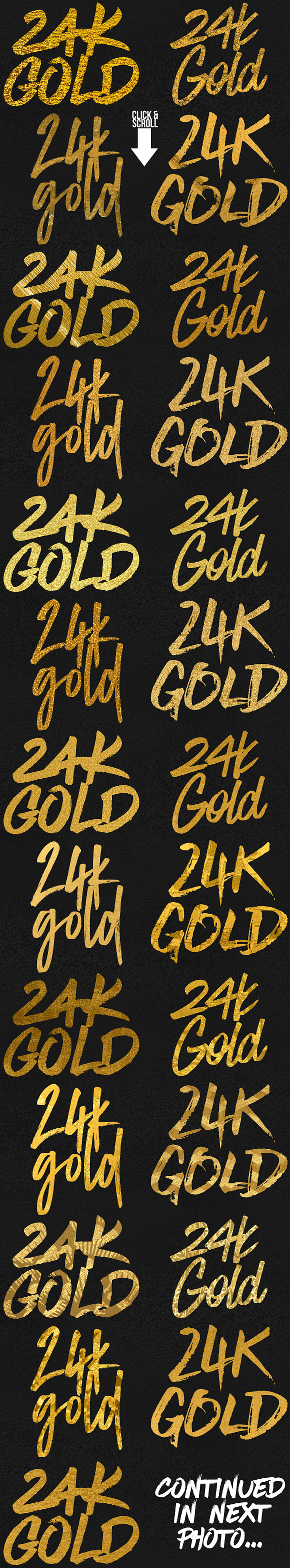 500 Gold Foil Layer Styles Photoshop in Photoshop Layer Styles - product preview 1