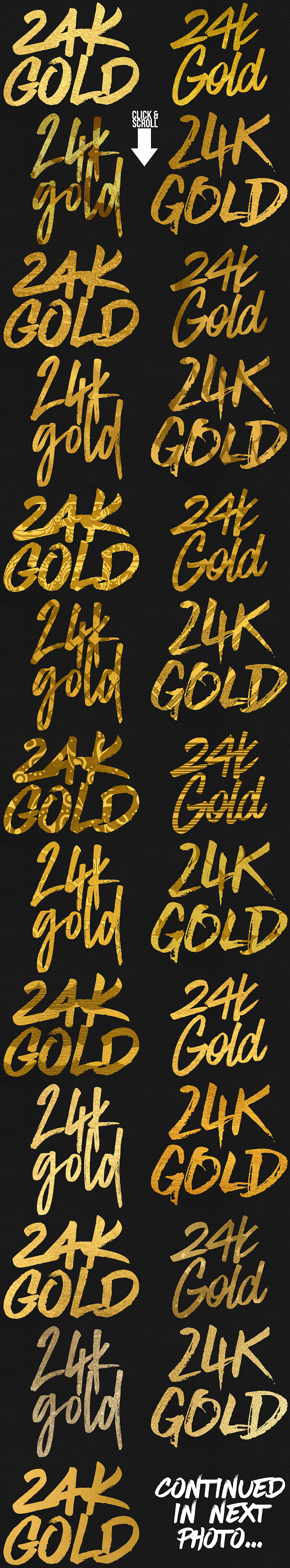 500 Gold Foil Layer Styles Photoshop in Photoshop Layer Styles - product preview 2