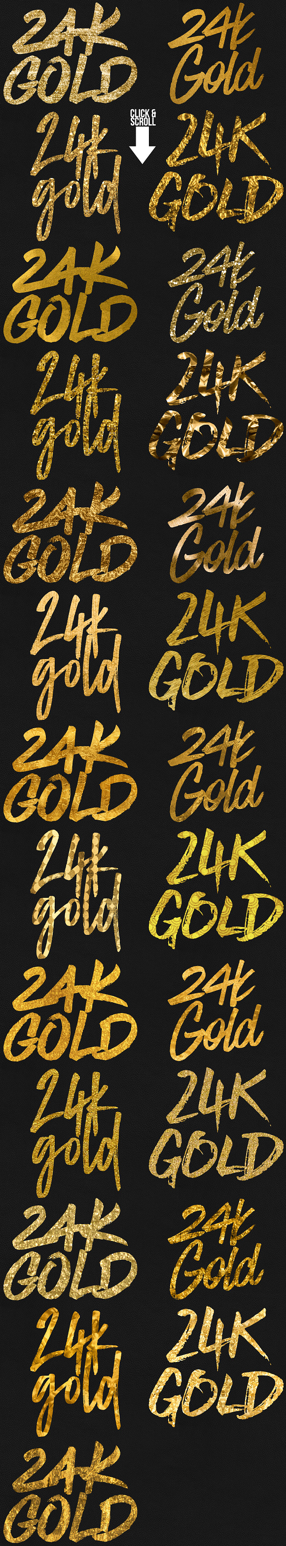 500 Gold Foil Layer Styles Photoshop in Photoshop Layer Styles - product preview 3