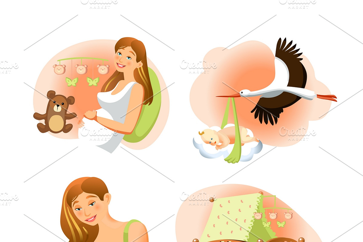 Baby birth images set in Icons - product preview 8