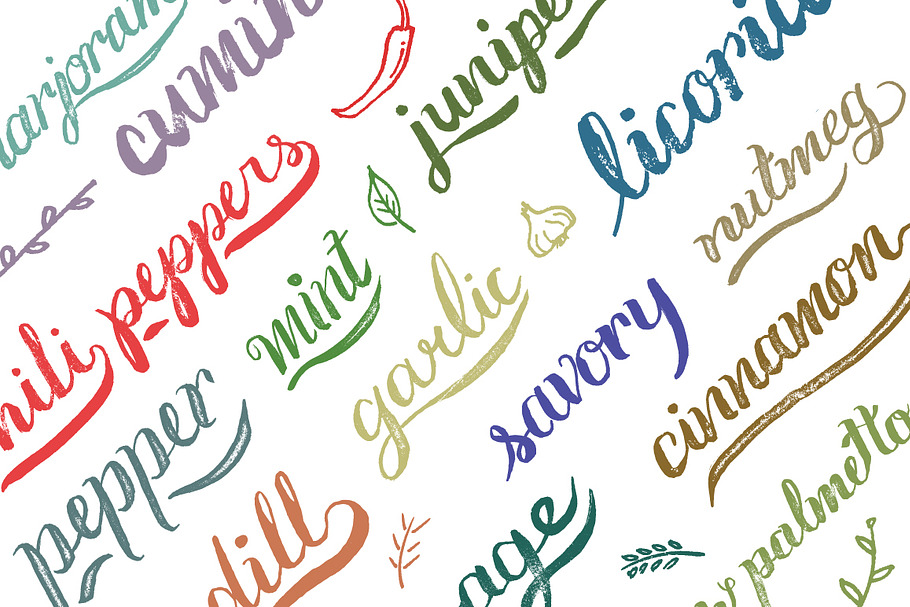 18 Herbs & Spices Text Overlays in Illustrations - product preview 8