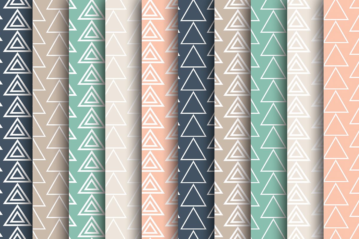 Modern Geometric Triangle Papers in Patterns - product preview 8