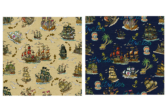 Set with sea romantic icons in Illustrations - product preview 6