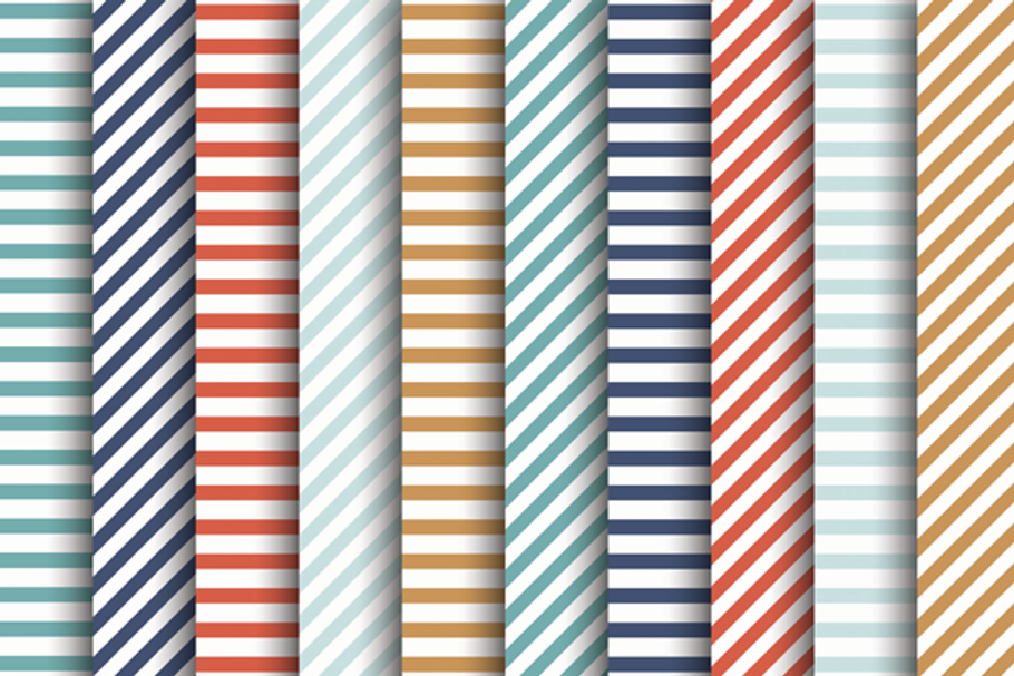 Sea Stripes Digital Papers