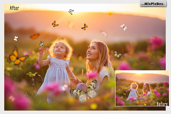 Butterflies Photo Overlays in Photoshop Layer Styles - product preview 2
