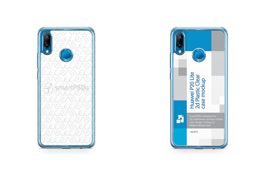 Huawei P20 Lite 2d PC Clear Case  in Product Mockups - product preview 8