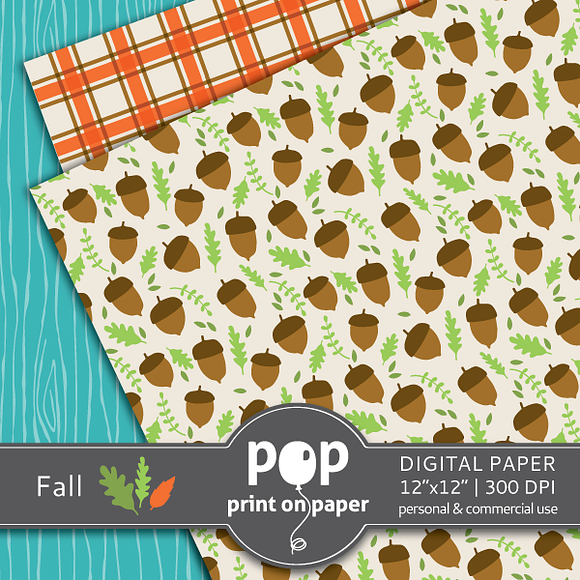 Fall - 12 digital papers in Patterns - product preview 1