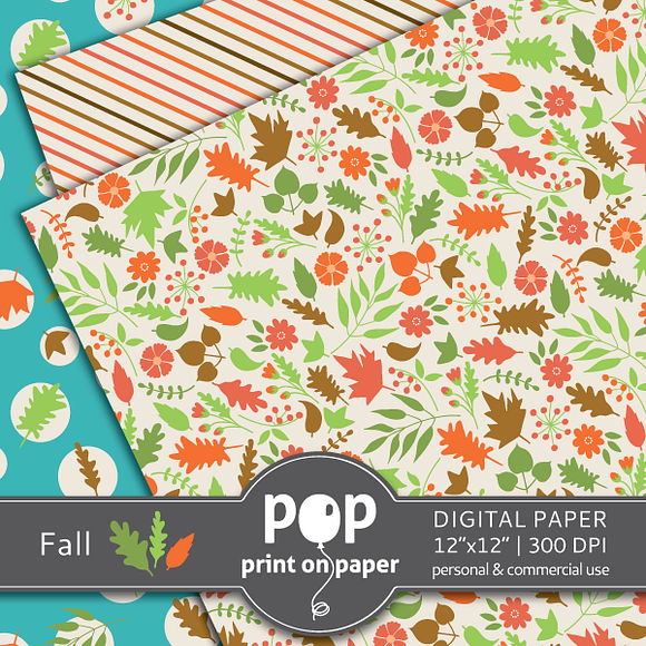 Fall - 12 digital papers in Patterns - product preview 2