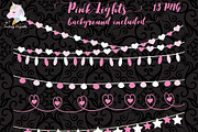 Pink String Of Lights Clipart
