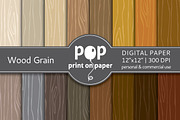 Wood Grain - 16 digital papers