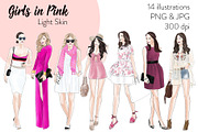 Girls in Pink - Light Skin