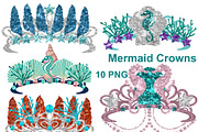Mermaid Crowns Clipart