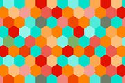 Colorful hexagon seamless pattern