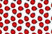 Colorful red ladybugs pattern