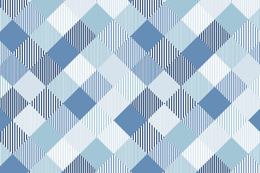 Blue and white geo checker pattern in Patterns - product preview 8