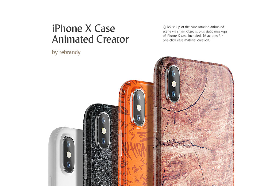 iPhone X Case Animated Creator in Product Mockups - product preview 8