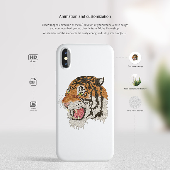 iPhone X Case Animated Creator in Product Mockups - product preview 1