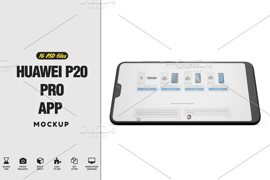 Huawei P20 Pro App Mockup Vol2 in Mobile & Web Mockups - product preview 8