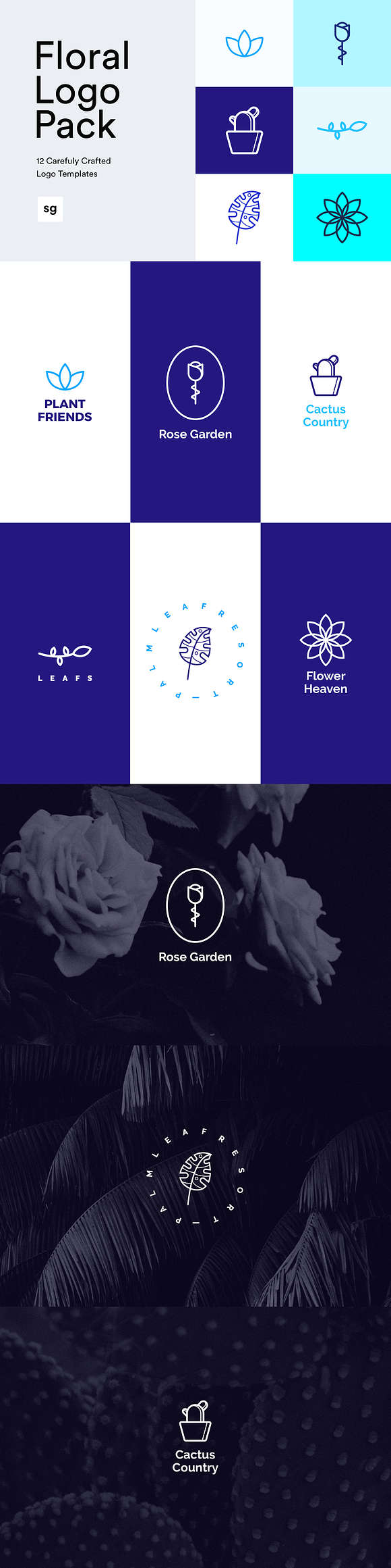 Floral Logo Pack in Logo Templates - product preview 2
