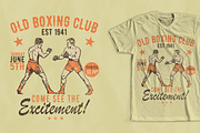 Old Boxing Club T-Shirt Design