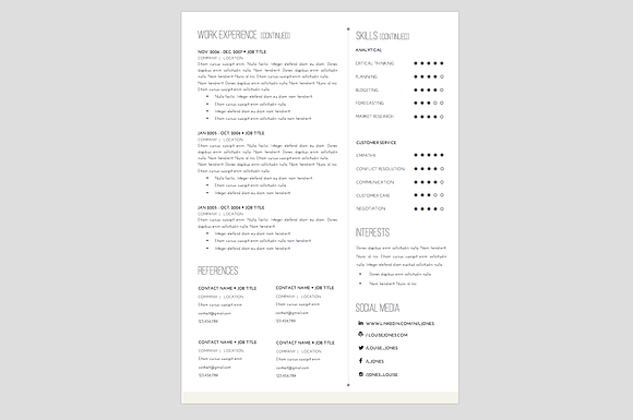 Resume Template + Cover Letter WORD in Letter Templates - product preview 3
