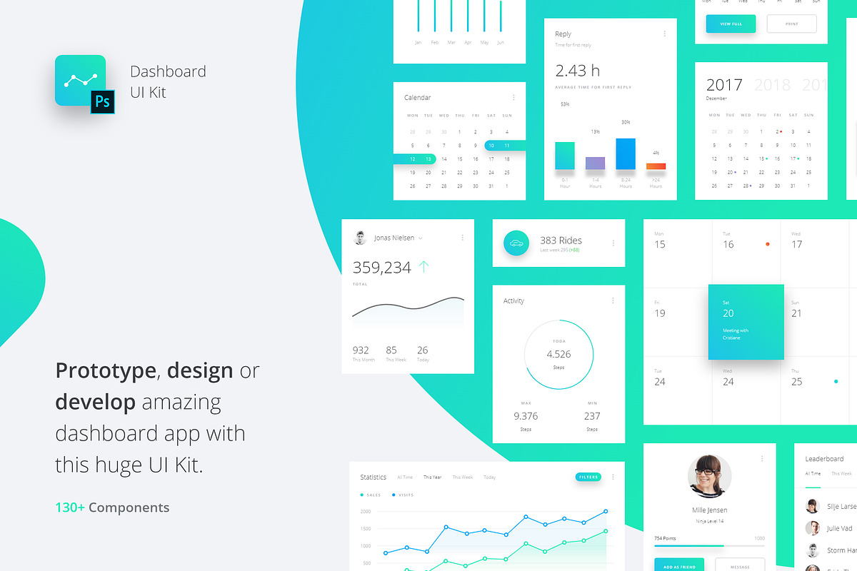 Datta - Dashboard UI Kit - Psd in UI Kits and Libraries - product preview 8