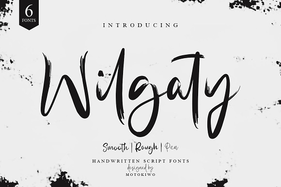 Wilgaty - 3 Stroke Edition (6 Fonts) in Script Fonts - product preview 9