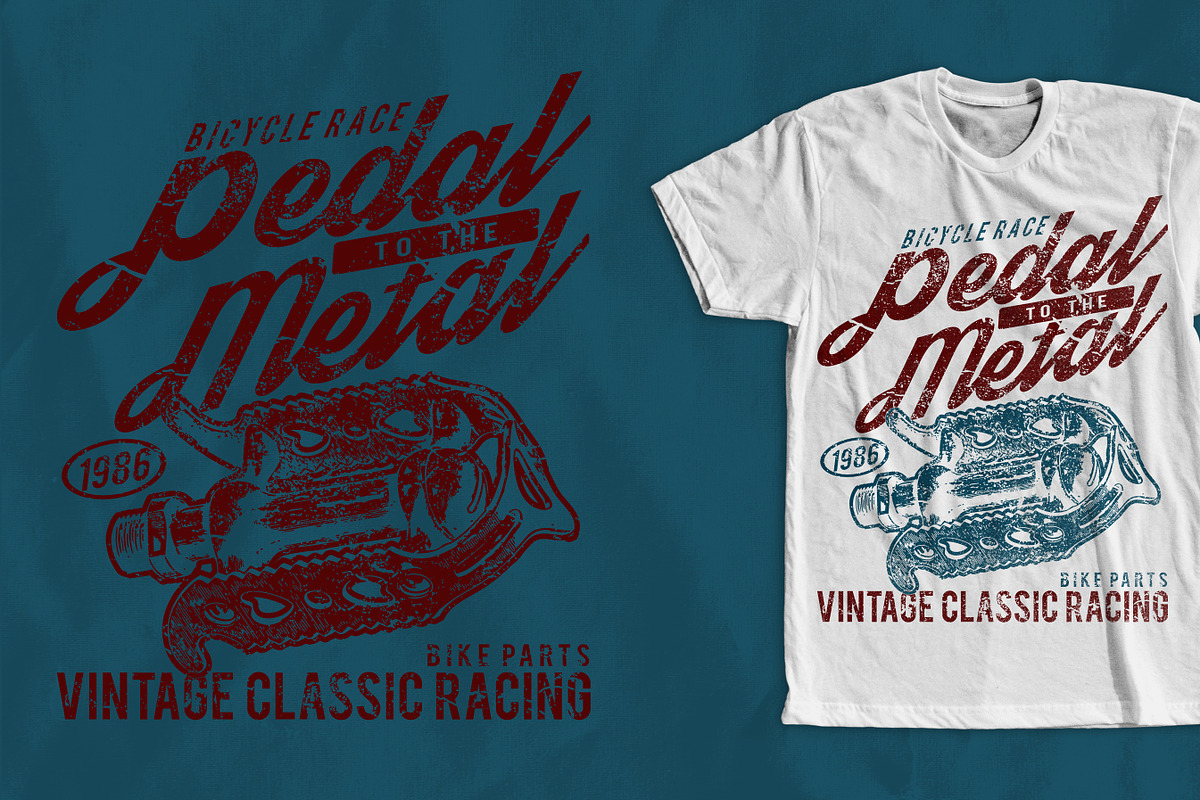 Pedal To The Metal T-Shirt Design in Illustrations - product preview 8