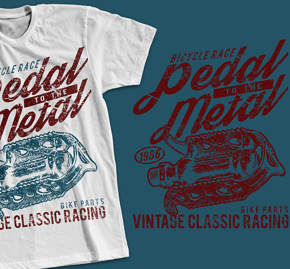 Pedal To The Metal T-Shirt Design in Illustrations - product preview 1