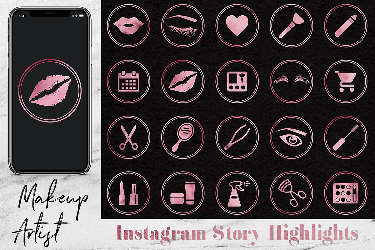 Rose Insta Stories Highlight Icons in Instagram Templates - product preview 8