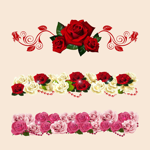 Rose Borders Clipart in Objects - product preview 1