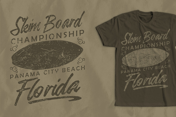 Skim Board Florida T-Shirt Design