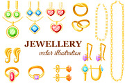 Set of golden jewelry