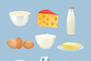 Milk products set