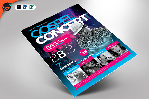 Cosmic Gospel Concert Flyer in Flyer Templates - product preview 3