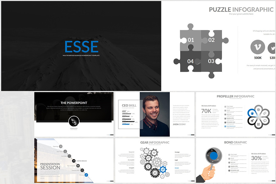 Esse Powerpoint Template in PowerPoint Templates - product preview 8