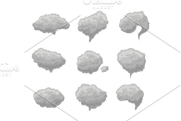 Smoke Fog Set. Vector in Objects - product preview 1