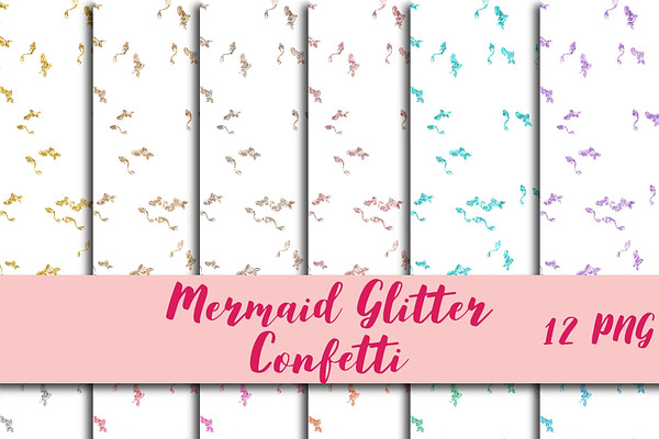 Mermaid Confetti Overlay
