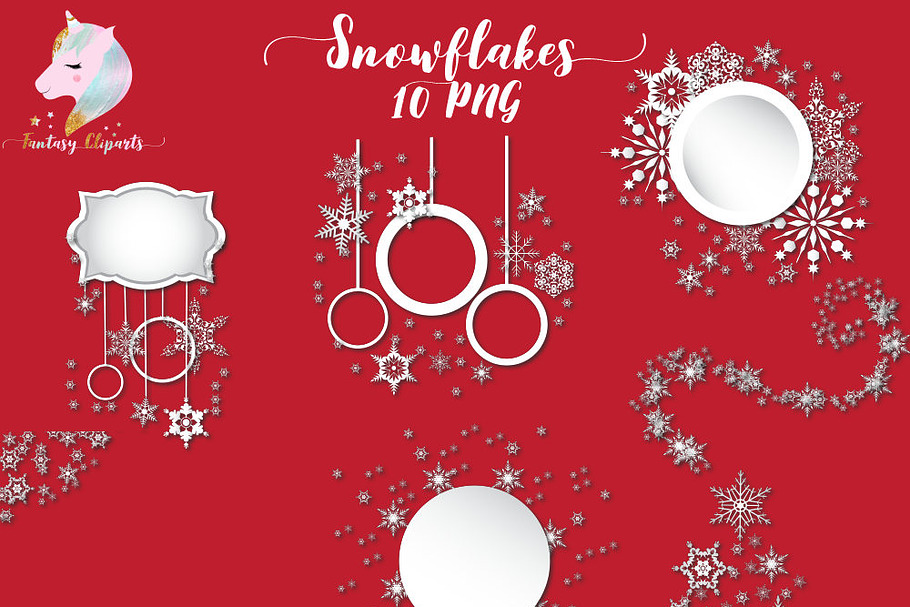 Snowflakes Frames and Borders